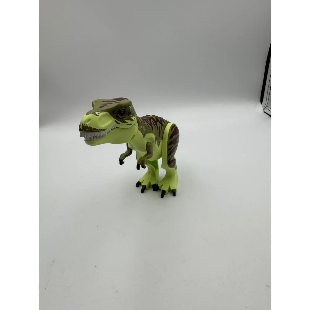 LEGO Dino T-Rex Dinosaur Figure Lime Green Dark Brown Stripes‎ 2010 5885 5882 - Picture 5 of 7